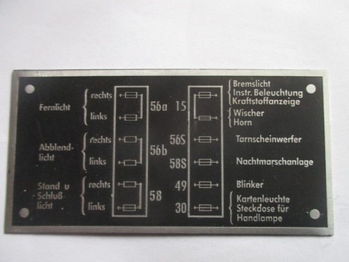 Typenschild s39 schild ddr ifa - s39,