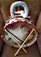 Alte Seltene Trommel Marschtrommel 33 cm ×13,5 cm Gebraucht