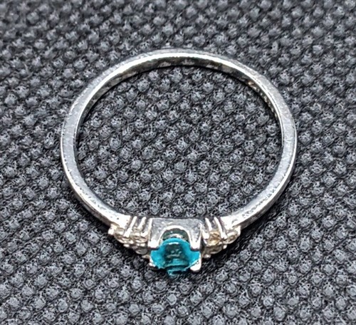Silberring mit blauem - ,