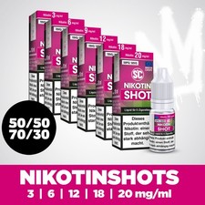 3 - 20mg SC Nikotin Shots x 10