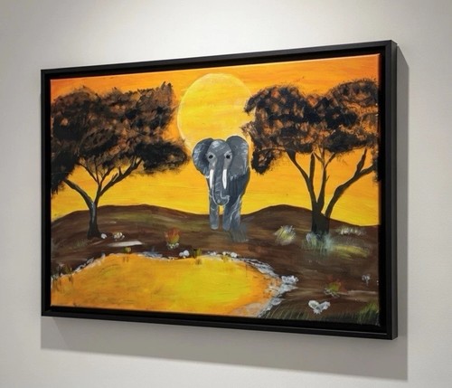 Aquarell elefant gemälde - aquarell,