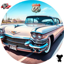 Vintage Blechschild Rund (391) Deko & Kunst: AMERICAN CLASSIC CAR  USA RETRO