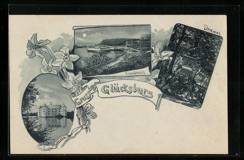Ansichtskarte glücksburg - ansichtskarte,