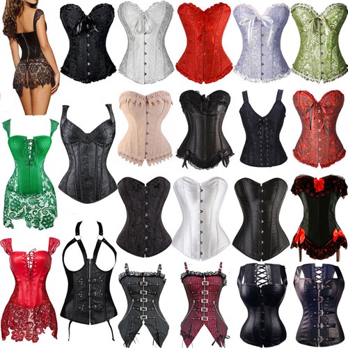Women steel boned corset - steel, top