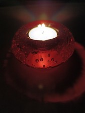 Murano Glas Teelichthalter Rot