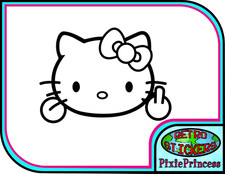 Hello kitty vinyl aufkleber - kitty,