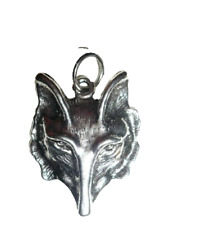 großer Wolf Kopf Anhänger Tibet Silber Schmuck NEU