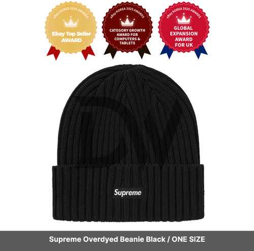 Supreme overdyed beanie black - beanie,