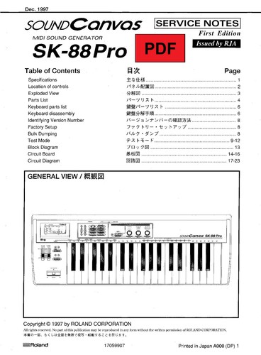 Roland sound canvas 88pro - sound, sk-88pro