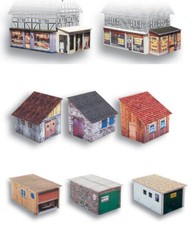 HEKI Citiline 10510 Schuppen Geschäfte Architektur Modellbau aus Pappe HO NEU