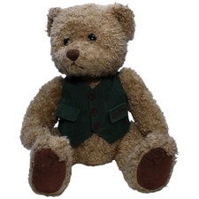 Heunec Douglas, Teddybär in grüner Weste Kuscheltier 28cm Gebraucht