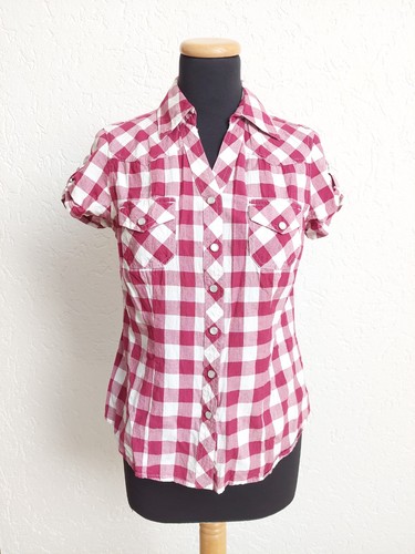 Rot weiß karo - weiß, bluse