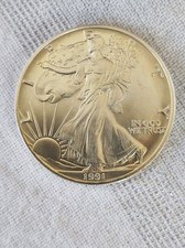 1 Oz American Eagle - Walking Liberty  Silver Eagle 1991 Silbermünzen 999,9 Ag 