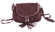 Tasche leder velours braun - tasche,