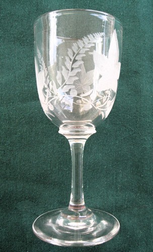 Antike gravierte sherry - gravierte, glas