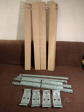 4 Tischbeine aus Massivholz 7x7x73 cm und Zubehör für ausziehbarer Esstisch