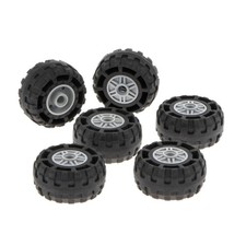 6x Lego Rad 37x18R schwarz