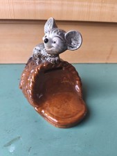 Goebel Spardose Motiv Maus auf Hausschuh Pantoffel  L 15cm B 11 cm H 13,5 cm