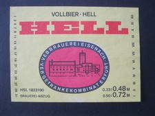 VEB BRAUEREI EISENACH VOLLBIER