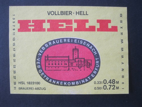 Veb brauerei eisenach vollbier - veb,