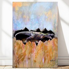 Leinwand Bild Dinosaurier Abstrakt Wanddeko Wandbilder XXL Wohnzimmer Kunst 3220