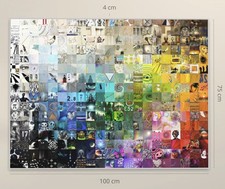 Wandbild Collage (Alu Dibond/matt mit Holzrahmen/schwarz 100x75 cm)