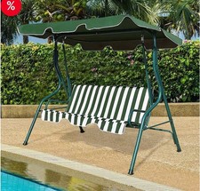 Hollywoodschaukel 3-Sitzer Gartenschaukel Schaukelbank Schaukel mit Sonnendach