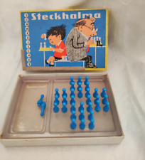 seltenes HALMA-Schwedisches Steckhalma-SOLO-Halma DDR  Vero-plastik Steine blau