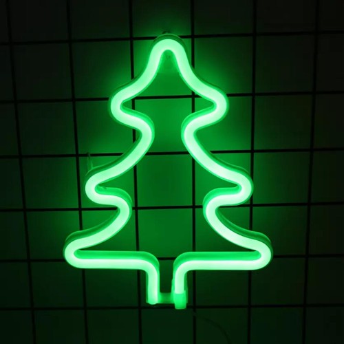 Neon led schild tannenbaum - led,