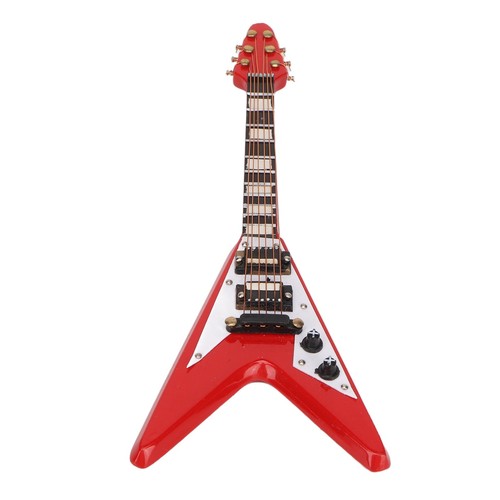 Red miniature electric guitar - red,