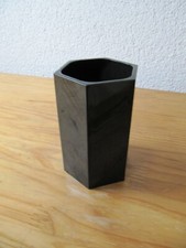 Schreibtisch Büro Butler Utensilo 11 cm Plastik schwarz achteckig rar 80er 70er