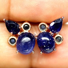 925 Sterlingsilber Blau Saphir