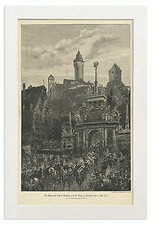 KAISER MATTHIAS ABZUG BURG NÜRNBERG RITTER  HOLZSTICH X100