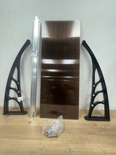 Outsunny Haustürvordach Außenmarkise Alu Hartkunststoff Polycarbonat