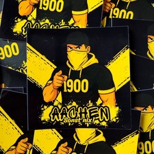 100x Aachen Aufkleber/ Sticker/ Fußball Fanartikel/ 10,5x10,5cm/ PVC/ wetterfest