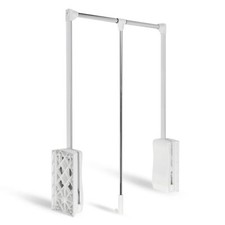 | Klappbarer Kleiderlift | 645-910mm | Weiss | Garderobenlift für Garderobe S...