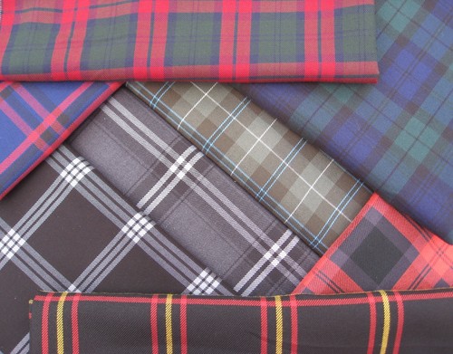 Schottenkaro stoff polyester - schottenkaro,