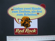 Red Rock Indianer Tabakwaren Zigaretten Tabak Sticker Aufkleber Werbung Reklame
