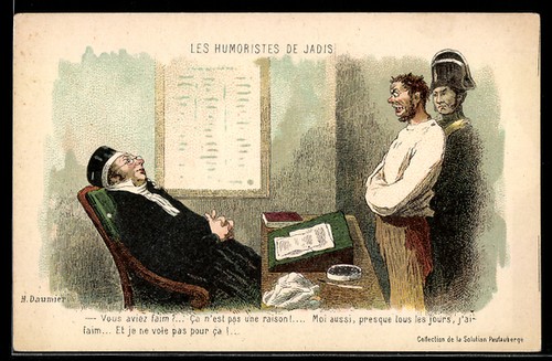 Künstler sign daumier - künstler-ak, h.