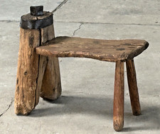 Alte Dengelbank - Melkschemel - Hocker - authentisches Stück mit Patina