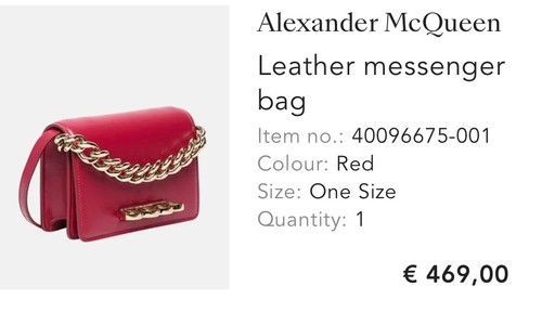 Alexander mcqueen tasche rot - tasche,