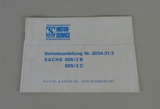 Betriebsanleitung / Handbuch Sachs Fahrzeugmotor 505/2B + 505/2C Stand 1976