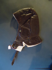 Cabriohaube Fliegerhaube Motorradhaube Biker Haube Lederhaube Leder Vintage