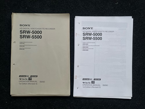 Sony srw 5000 5500 - sony, srw-5500
