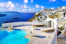 Wandbild: Luxusvilla mit Pool