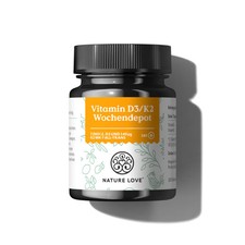 Vitamin D3/K2 Wochendepot Tabletten - 180 Tabletten_für über 1 Jahr