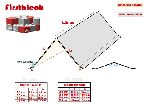 Firstblech dachblech - dachblech, 10°