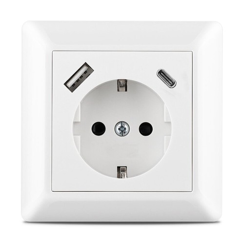 Usb doppelsteckdose weiß - weiß, für