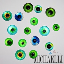 Glasaugen für Puppen, Tieraugen mit Linsenform - 1 Paar