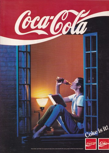 Vintage 1980s coca - coca, cola